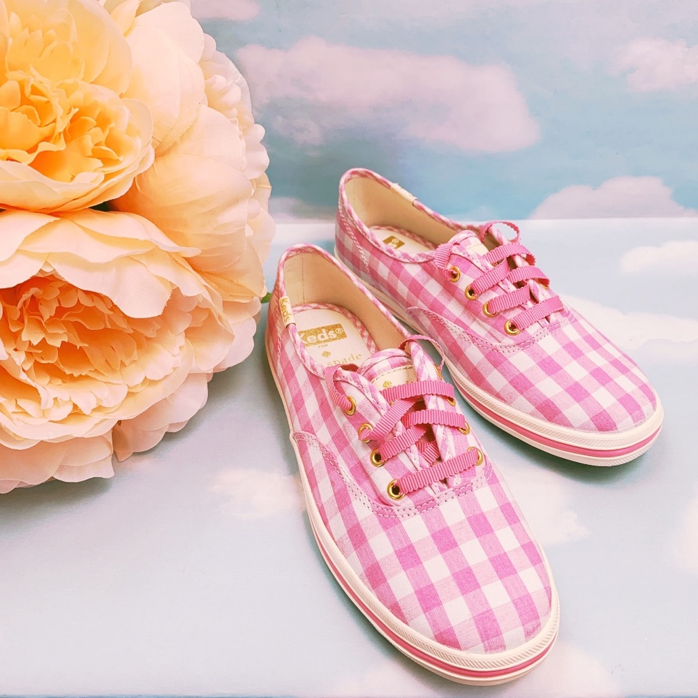 Keds + Kate Spade Pink Champion Gingham Sneakers